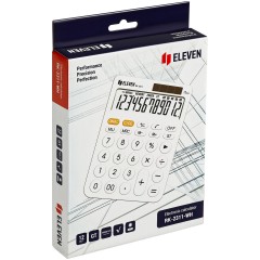 Калькулятор настольный Eleven RK-2311-WH, 12 разрядов, двойное питание, 143*192*26мм, белый Калькулятор настольный Eleven RK-2311-WH, 12 разрядов, двойное питание, 143*192*26мм, белый - фото 6