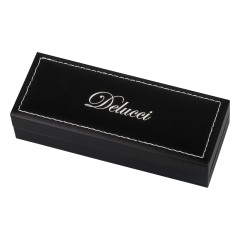 Ручка шариковая Delucci "Fenice" синяя, 1,0мм, корпус розовое золото/черный, поворотн., подарочная упаковка - фото 8
