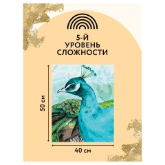 Картина по номерам на холсте ТРИ СОВЫ "Павлин", 40*50, с поталью, акриловыми красками и кистями Картина по номерам на холсте ТРИ СОВЫ "Павлин", 40*50, с поталью, акриловыми красками и кистями - фото 3