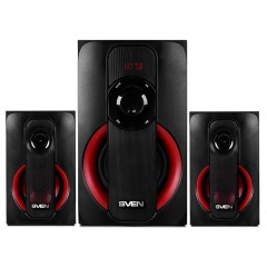 Колонки Sven MS-304, 2*10W+Subwoofer 20W, деревянный корпус, Bluetooth, FM, LED-дисплей, пульт, USB, SD, черный - фото 2