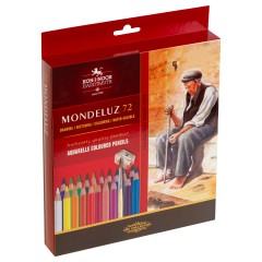 Карандаши акварельные Koh-I-Noor "Mondeluz Old Man", 72цв., заточен., кисть+точилка, картон, европодвес Карандаши акварельные Koh-I-Noor "Mondeluz Old Man", 72цв., заточен., кисть+точилка, картон, европодвес - фото 2