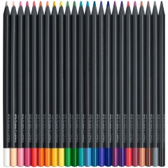 Карандаши цветные Faber-Castell "Black Edition", 24цв., трехгран., черное дерево, заточен., картон. Карандаши цветные Faber-Castell "Black Edition", 24цв., трехгран., черное дерево, заточен., картон. - фото 2