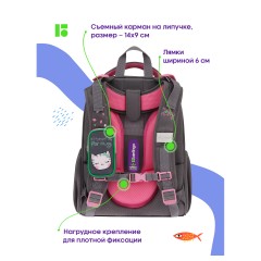 Ранец Berlingo Expert "Cat Hugs" 37*28*16см, 2 отделения, 2 кармана, анатомическая спинка - фото 5