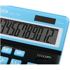 Калькулятор настольный Eleven CDC-120-BK/CY, 12 разрядов, двойное питание, 155*206*38мм, черный/синий Калькулятор настольный Eleven CDC-120-BK/CY, 12 разрядов, двойное питание, 155*206*38мм, черный/синий - фото 4