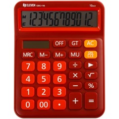 Калькулятор настольный Eleven CDC-110-RD, 12 разрядов, двойное питание, 125*160*28мм, красный Калькулятор настольный Eleven CDC-110-RD, 12 разрядов, двойное питание, 125*160*28мм, красный - фото 2