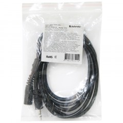Кабель удлинительный Defender JACK02-05 аудио JACK (M) - JACK (F), 1,5м, черный - фото 3