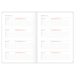 Еженедельник датированный 2026г., А5, 80л., твердый переплет, кожзам, BG "Замша", сливовый - фото 5