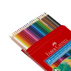 Карандаши акварельные Faber-Castell, 24цв+кисть, картон, европодвес Карандаши акварельные Faber-Castell, 24цв+кисть, картон, европодвес - фото 3