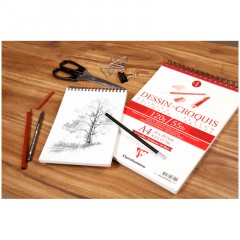 Скетчбук 50л., А4 Clairefontaine на гребне, 120г/м2 - фото 6