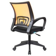 Кресло оператора Helmi HL-M95 R (695) "Airy", спинка сетка оранжевая/сиденье ткань TW черная, пиастра Кресло оператора Helmi HL-M95 R (695) "Airy", спинка сетка оранжевая/сиденье ткань TW черная, пиастра - фото 4