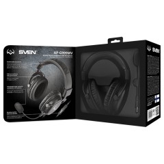 Наушники с микрофоном Sven AP-G999MV (с регулятором громкости), 2,2м, съемный микрофон, серый - фото 6