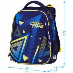 Ранец Berlingo Expert Max "Triangles" 37*28*16см, 2 отделения, анатомическая спинка, дождевик в комплекте - фото 2