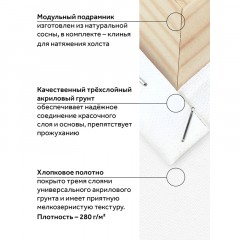 Набор холстов на подрамнике Гамма "Студия", 3шт., 30*40см, 100% хлопок, 280г/м2, мелкое зерно - фото 3