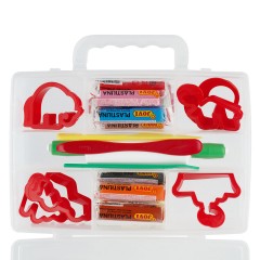 Пластилин растительный JOVI, 8 цветов, 25г, растительный, формочки, стеки, скалка, в чемодане - фото 4