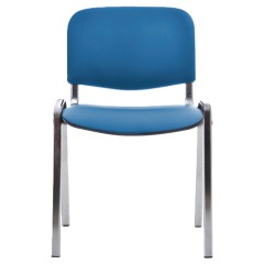 Стул Фабрикант "Изо" DO, №730, CH, каркас хром, обивка кожзам васильковый - фото 3