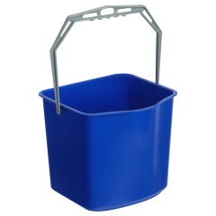 Тележка уборочная OfficeClean Professional 2 секции, 15л, отжим, корзина, держ. д/мусор. мешка - фото 8