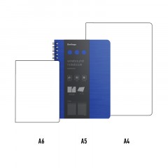 Бизнес-тетрадь А5+, 80л., Berlingo "Steel&Style", клетка, на гребне, 80г/м2, пластик. (полифом) обложка, линейка-закладка, синяя Бизнес-тетрадь А5+, 80л., Berlingo "Steel&Style", клетка, на гребне, 80г/м2, пластик. (полифом) обложка, линейка-закладка, синяя - фото 5