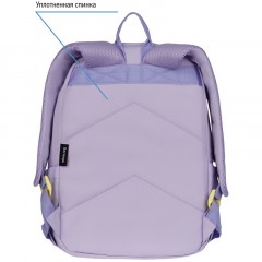Рюкзак Berlingo Light "Angel lilac" 39,5*28*16см, 2 отделения, 3 кармана, уплотненная спинка - фото 4