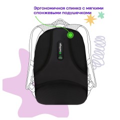 Рюкзак Berlingo Comfort "Cats" 38*27*18см, 3 отделения, 2 кармана, эргономичная спинка Рюкзак Berlingo Comfort "Cats" 38*27*18см, 3 отделения, 2 кармана, эргономичная спинка - фото 6