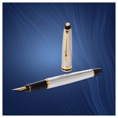 Ручка перьевая Waterman "Expert Stainless Steel GT", синий, 0,8мм, подарочная упаковка Ручка перьевая Waterman "Expert Stainless Steel GT", синий, 0,8мм, подарочная упаковка - фото 3