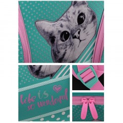 Ранец Berlingo Nova "Curious cat" 37*28*18см, 2 отделения, 2 кармана, анатомическая спинка - фото 6