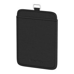 Бейдж вертикальный Berlingo "ID 500", 55*85мм, экокожа, держатель-рулетка с лентой 45 см, черный - фото 4