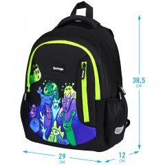 Рюкзак Berlingo Boom "Monsters" 38,5*29*12см, 2 отделения, 3 кармана, анатомическая ЭВА спинка Рюкзак Berlingo Boom "Monsters" 38,5*29*12см, 2 отделения, 3 кармана, анатомическая ЭВА спинка - фото 2