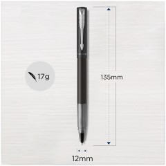 Ручка-роллер Parker "Vector XL Black" черная, 0,8мм, подарочная упаковка - фото 2