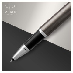 Ручка-роллер PARKER "IM Core Dark Espresso CT", корпус кофейный лак, хромированные детали, черная, 1931664 - фото 4