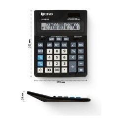 Калькулятор настольный Eleven Business Line CDB1601-BK, 16 разрядов, двойное питание, 155*205*35мм, черный Калькулятор настольный Eleven Business Line CDB1601-BK, 16 разрядов, двойное питание, 155*205*35мм, черный - фото 4