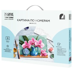 Картина по номерам на холсте ТРИ СОВЫ "Ветка орхидеи", 30*40, с акриловыми красками и кистями Картина по номерам на холсте ТРИ СОВЫ "Ветка орхидеи", 30*40, с акриловыми красками и кистями - фото 2