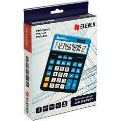 Калькулятор настольный Eleven CDC-120-BK/CY, 12 разрядов, двойное питание, 155*206*38мм, черный/синий Калькулятор настольный Eleven CDC-120-BK/CY, 12 разрядов, двойное питание, 155*206*38мм, черный/синий - фото 6