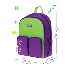 Рюкзак Berlingo "Envy" 2 отделения, 4 кармана, уплотненная спинка, 39*28*17см, зеленый Рюкзак Berlingo "Envy" 2 отделения, 4 кармана, уплотненная спинка, 39*28*17см, зеленый - фото 3