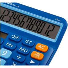 Калькулятор настольный Eleven CDC-110-BL, 12 разрядов, двойное питание, 125*160*28мм, синий Калькулятор настольный Eleven CDC-110-BL, 12 разрядов, двойное питание, 125*160*28мм, синий - фото 4