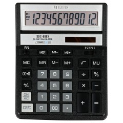 Калькулятор настольный Eleven SDC-888X-BK, 12 разрядов, двойное питание, 158*203*31мм, черный Калькулятор настольный Eleven SDC-888X-BK, 12 разрядов, двойное питание, 158*203*31мм, черный - фото 2