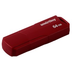 Память Smart Buy "Clue"  64GB, USB 2.0 Flash Drive, бордовый - фото 2