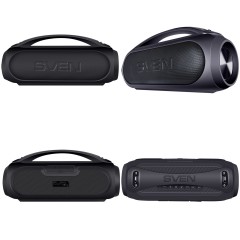 Колонка портативная Sven PS-380, 40W, Bluetooth, FM, USB, защита от воды, подсветка, черный Колонка портативная Sven PS-380, 40W, Bluetooth, FM, USB, защита от воды, подсветка, черный - фото 4