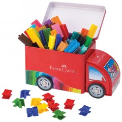 Набор для рисования Faber-Castell "Connector Truck" 33 фломастера+10 клипс, металлическая коробка Набор для рисования Faber-Castell "Connector Truck" 33 фломастера+10 клипс, металлическая коробка - фото 5