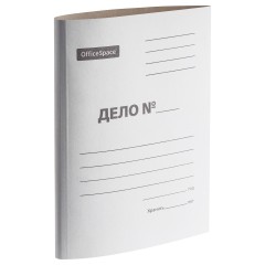 Скоросшиватель OfficeSpace "Дело", картон немелованный, 280г/м2, белый, пробитый, до 200л. - фото 2