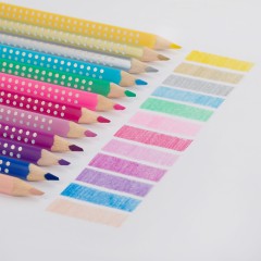 Карандаши цветные Faber-Castel "Sparkle", 12 цв., трехгран., метал. короб - фото 7