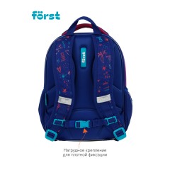 Ранец F?rst F-LIGHT "Funny cat" 37*28*16см, 2 отделения, 2 кармана, анатомическая спинка - фото 4