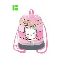 Мешок для обуви 1 отделение Berlingo "Cat Hugs", 400*480мм, расширяющееся дно, светоотражающая лента, карман на молнии Мешок для обуви 1 отделение Berlingo "Cat Hugs", 400*480мм, расширяющееся дно, светоотражающая лента, карман на молнии - фото 2