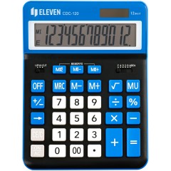 Калькулятор настольный Eleven CDC-120-BK/NV, 12 разрядов, двойное питание, 155*206*38мм, черный/темно-синий Калькулятор настольный Eleven CDC-120-BK/NV, 12 разрядов, двойное питание, 155*206*38мм, черный/темно-синий - фото 2