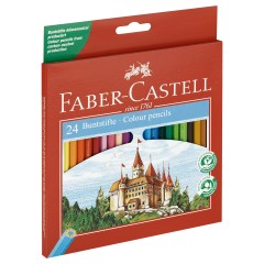 Карандаши цветные Faber-Castell "Замок", 24цв., шестигр., заточ., картон, европодвес Карандаши цветные Faber-Castell "Замок", 24цв., шестигр., заточ., картон, европодвес - фото 10