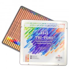 Карандаши многоцветные Koh-I-Noor "TRI-TONE 3444", 24шт., металл.коробка Карандаши многоцветные Koh-I-Noor "TRI-TONE 3444", 24шт., металл.коробка - фото 2