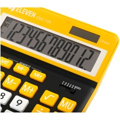 Калькулятор настольный Eleven CDC-120-BK/OR, 12 разрядов, двойное питание, 155*206*38мм, черный/оранжевый Калькулятор настольный Eleven CDC-120-BK/OR, 12 разрядов, двойное питание, 155*206*38мм, черный/оранжевый - фото 4