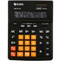 Калькулятор настольный Eleven Business Line CDB1201-BK/OR, 12 разрядов, двойное питание, 155*205*35мм, черный/оранжевый Калькулятор настольный Eleven Business Line CDB1201-BK/OR, 12 разрядов, двойное питание, 155*205*35мм, черный/оранжевый - фото 2