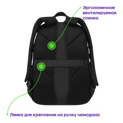 Рюкзак Berlingo City "Smart" 47*33*19см, 2 отделения, 5 карманов, отделение для ноутбука, эргономическая спинка Рюкзак Berlingo City "Smart" 47*33*19см, 2 отделения, 5 карманов, отделение для ноутбука, эргономическая спинка - фото 6