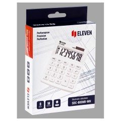 Калькулятор настольный Eleven SDC-805NR-WH, 8 разр., двойное питание, 127*105*21мм, белый Калькулятор настольный Eleven SDC-805NR-WH, 8 разр., двойное питание, 127*105*21мм, белый - фото 7