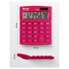 Калькулятор настольный Eleven SDC-805NR-PK, 8 разр., двойное питание, 127*105*21мм, розовый Калькулятор настольный Eleven SDC-805NR-PK, 8 разр., двойное питание, 127*105*21мм, розовый - фото 4